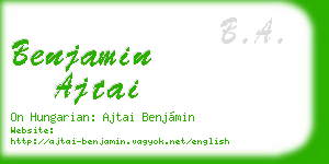 benjamin ajtai business card